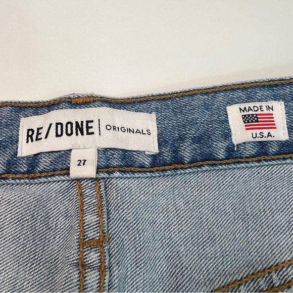 Re/Done Originals High Rise Light Wash Button Fly Skinny Jeans Size 27 - Picture 10 of 13